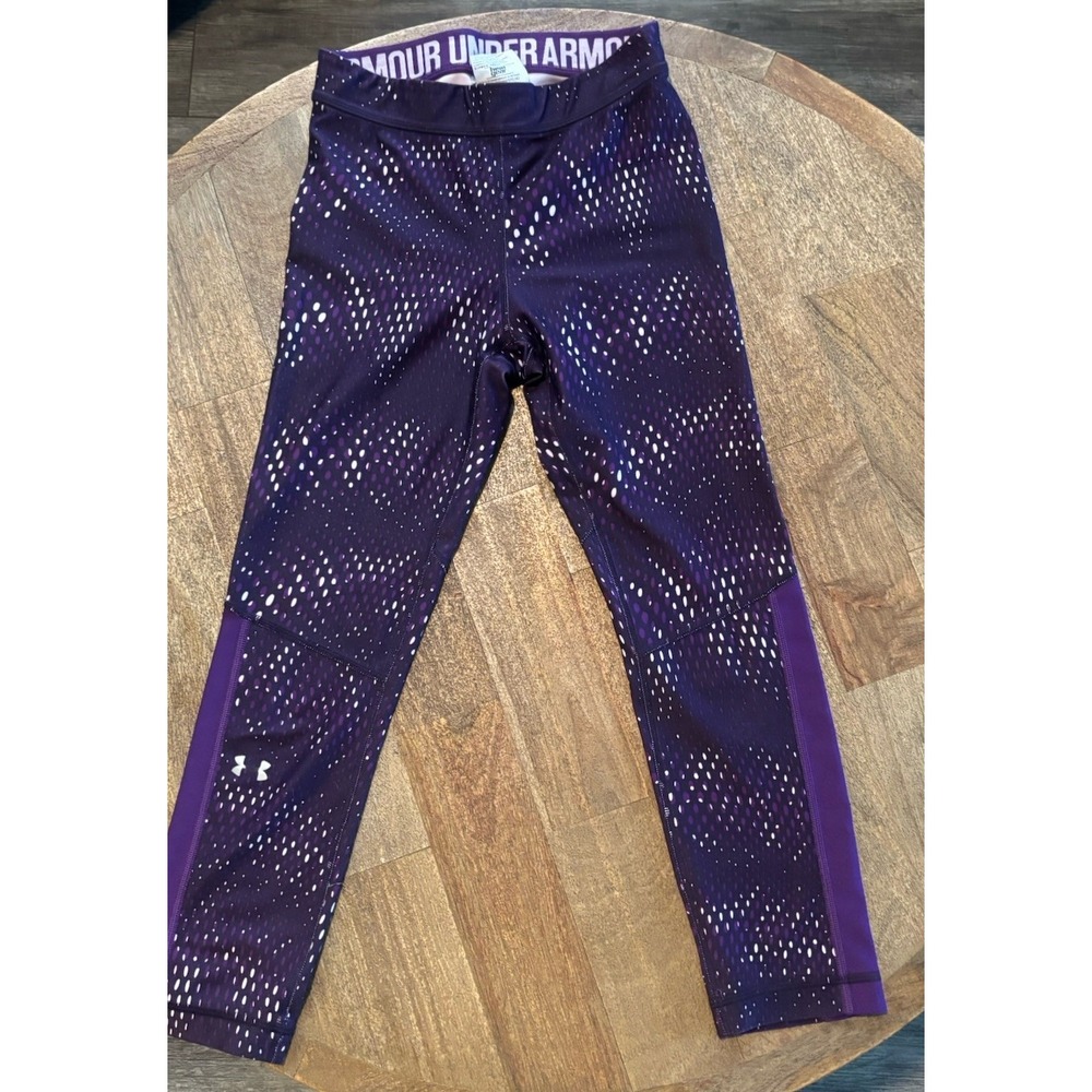 Under Armour Purple Compression Heat Gear Crop leggings XS